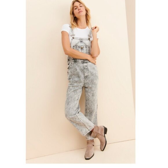 Faherty Mechanic Denim Overalls in Storm Cloud - Picture 1 of 14